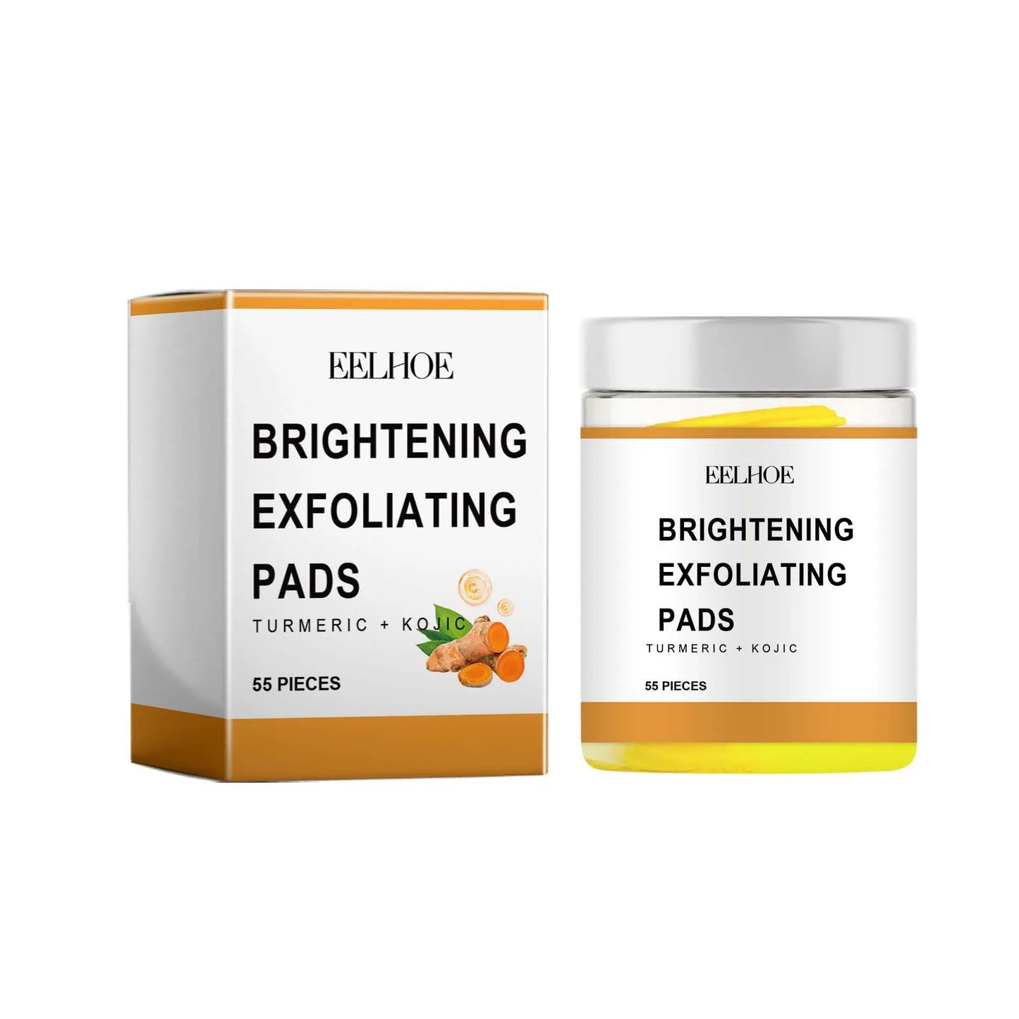 Exfoliantes en discos de algodón con estractos de cúrcuma Eelhoe