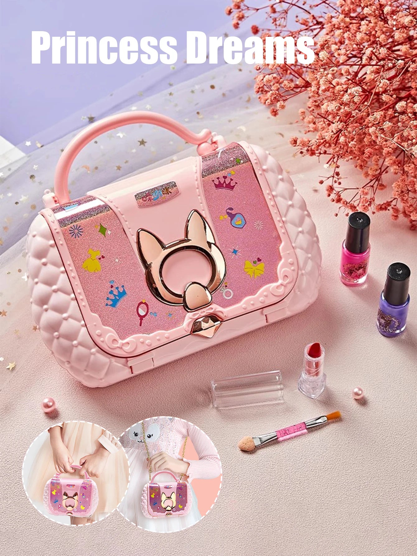 Estuche de Maquillaje con Orejas de Gato
