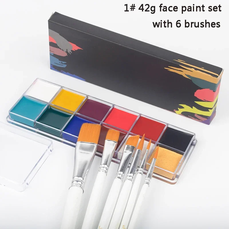 Kit de pintura facial y corporal al óleo.