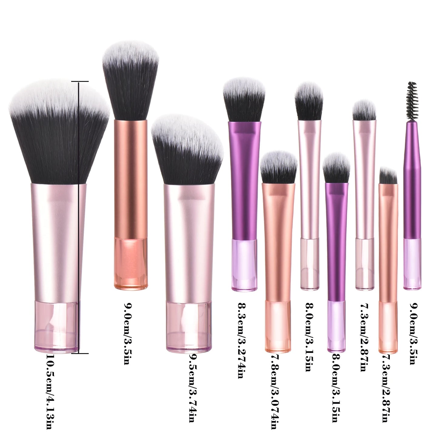 Set de 10 Mini Brochas de Maquillaje.