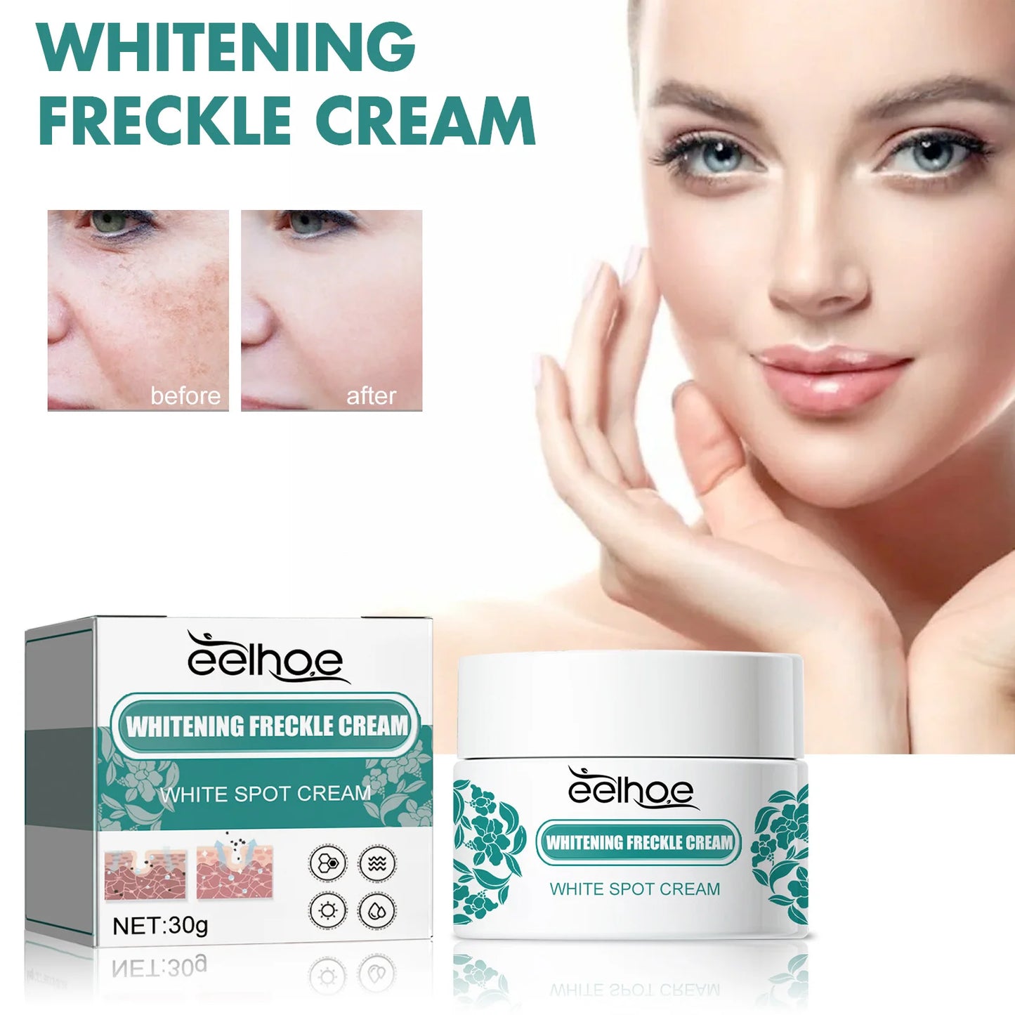 Crema faacial Aclarante de Niacinamida Eelhoe.