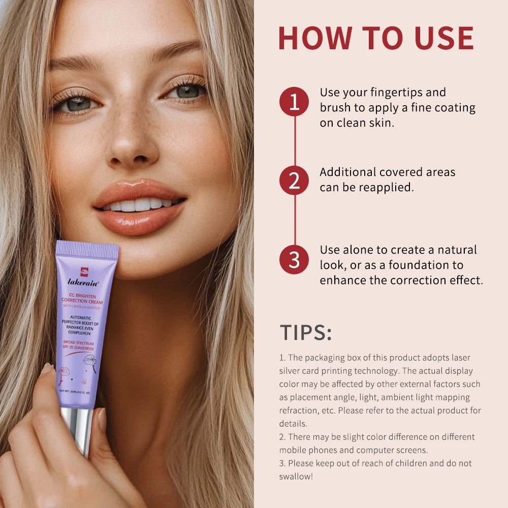 Set of 3 CC Creams - High Coverage Foundation with Centella