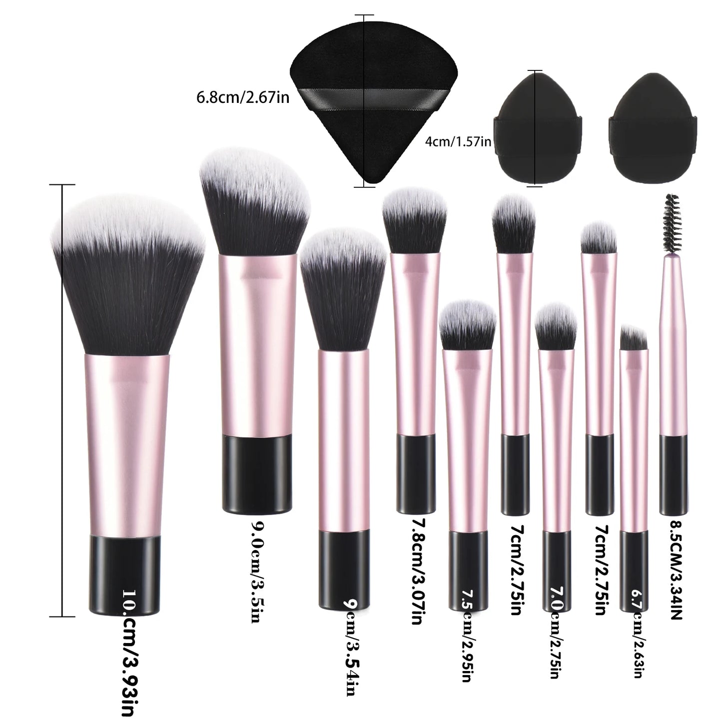 Set de 10 Mini Brochas de Maquillaje.