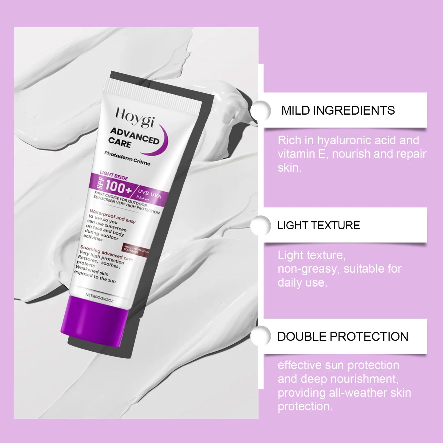 Crema Solar Hoygi con Ácido Hialurónico,