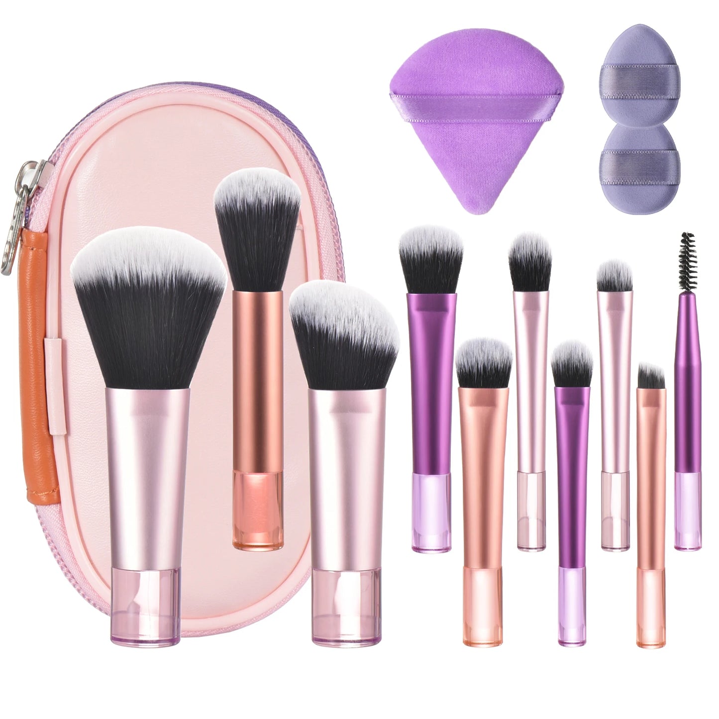 Set de 10 Mini Brochas de Maquillaje.