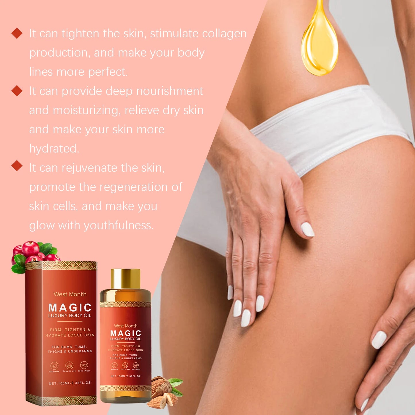 Aceite corporal reafirmante West&Month