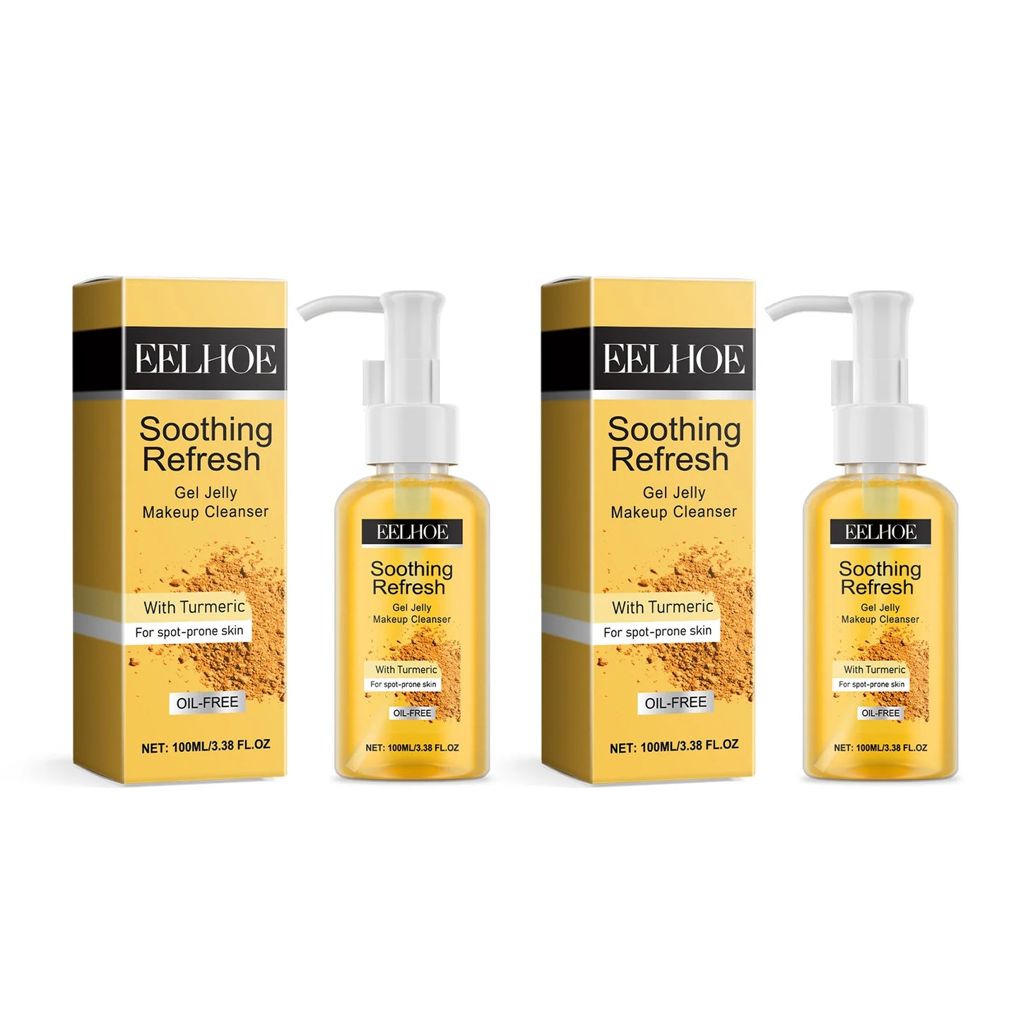 Gel de cúrcuma, desmaquillante y refrescante para una piel sin imperfecciones.