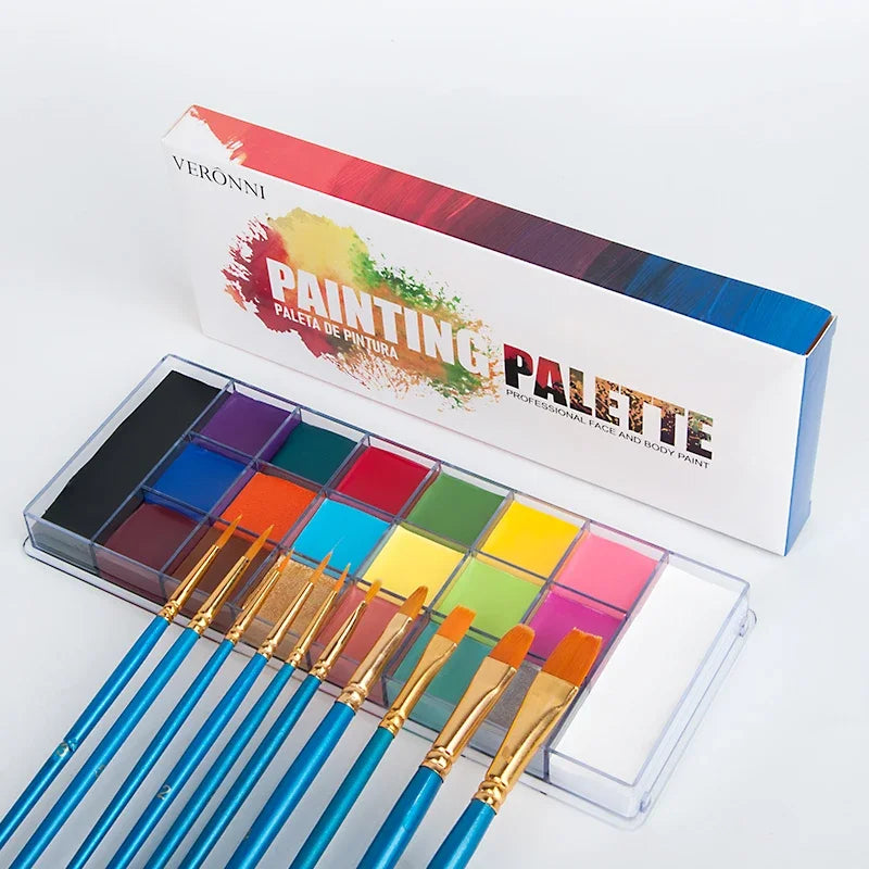 Kit de pintura facial y corporal al óleo.