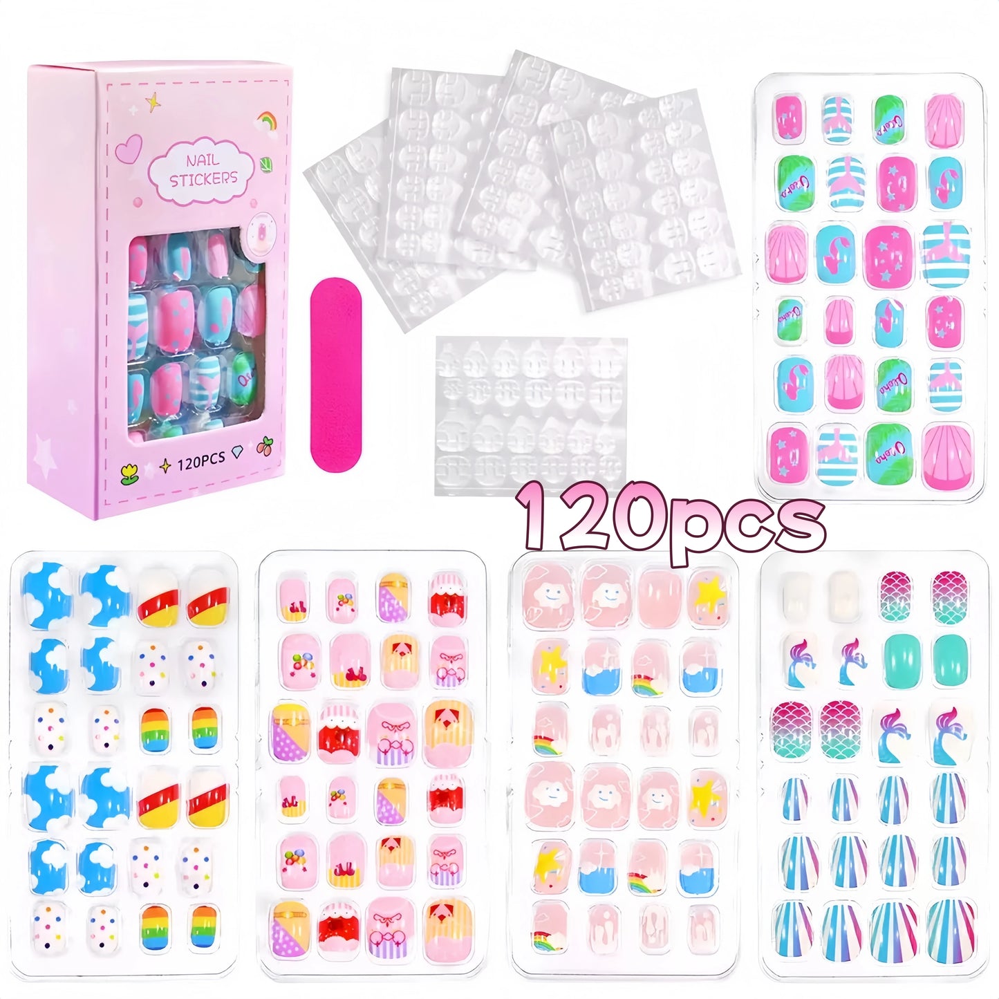 Set de uñas postizas florales