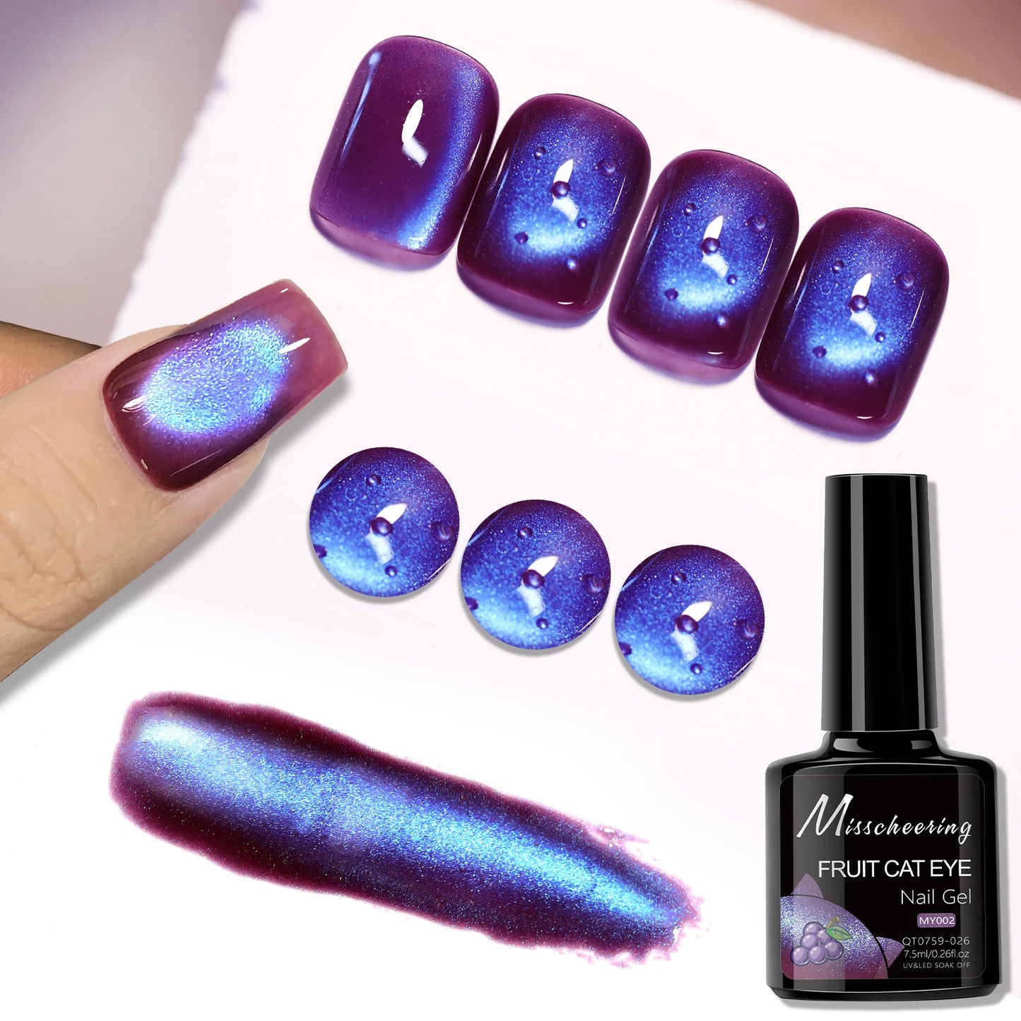 Misscheering magnetic gel polishes