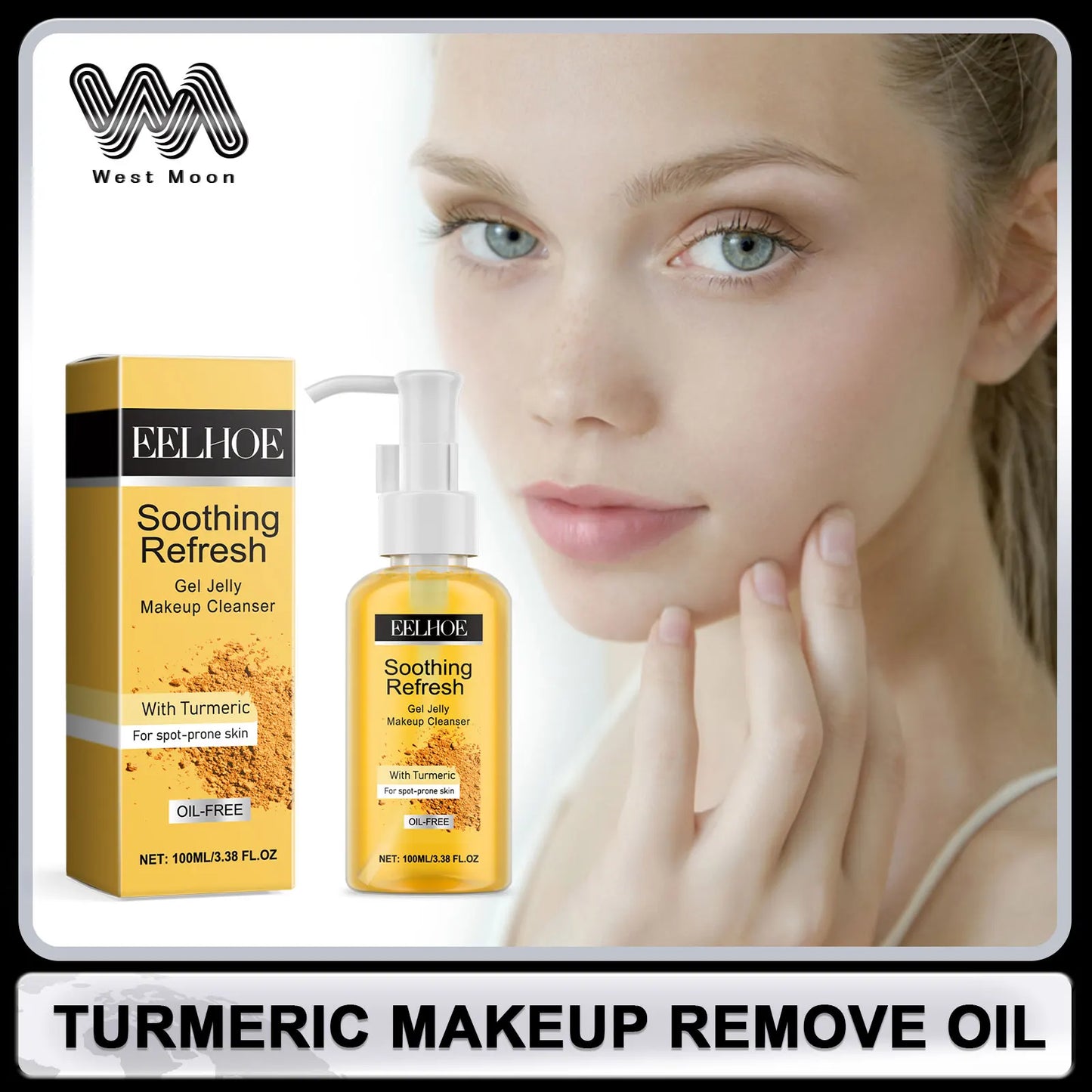 Gel de cúrcuma, desmaquillante y refrescante para una piel sin imperfecciones.