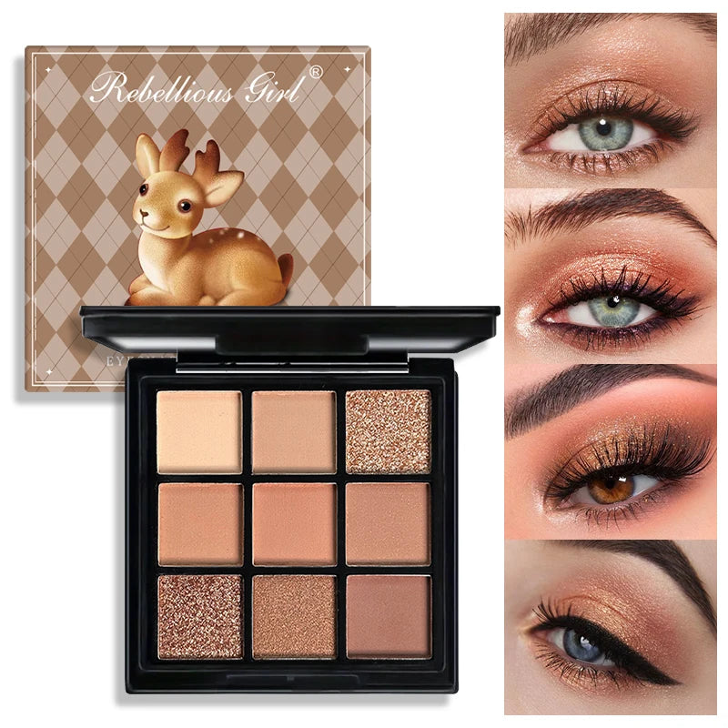 Paleta de Sombras Rebellius girl de 9 Colores.