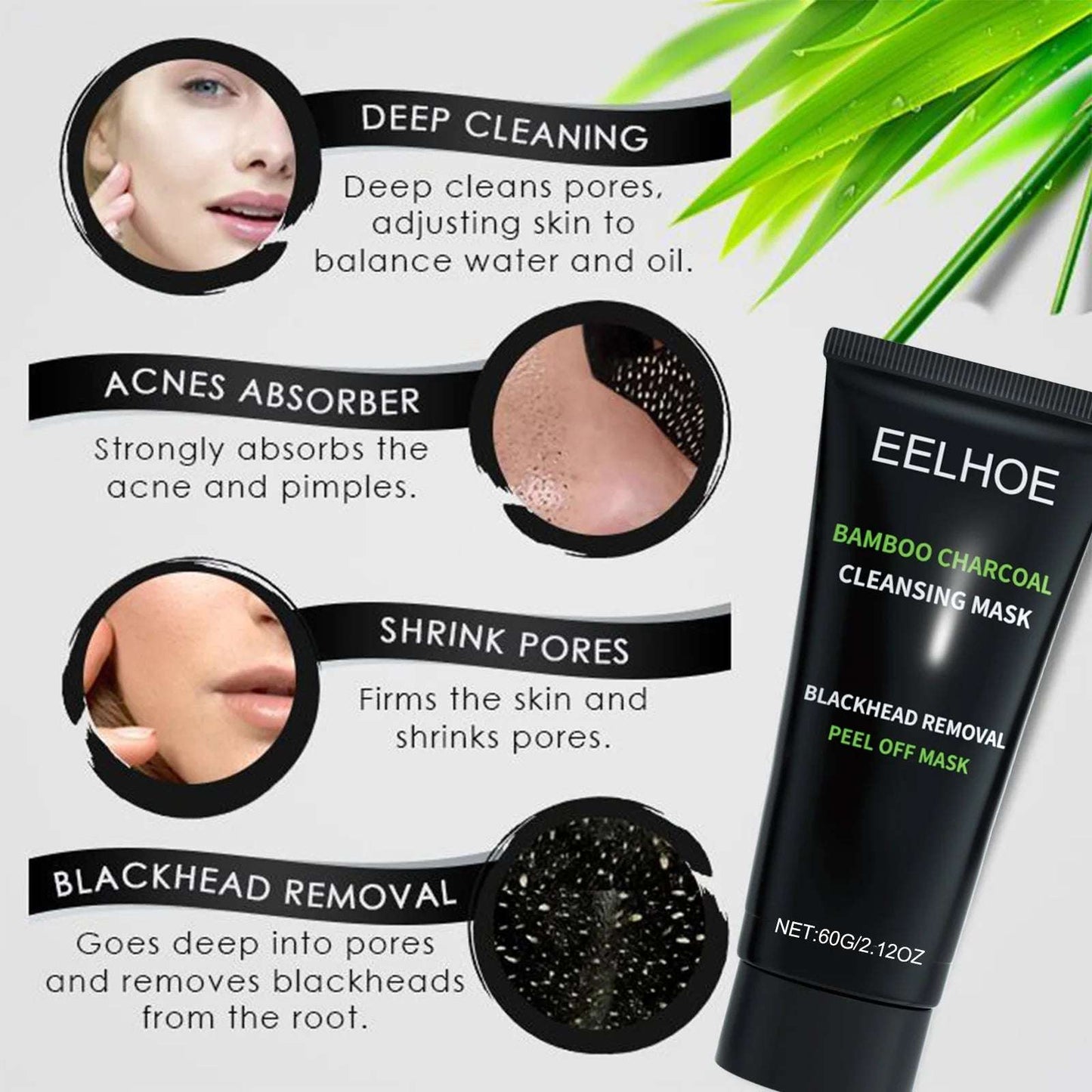Mascarilla de carbón para eliminar puntos negros.