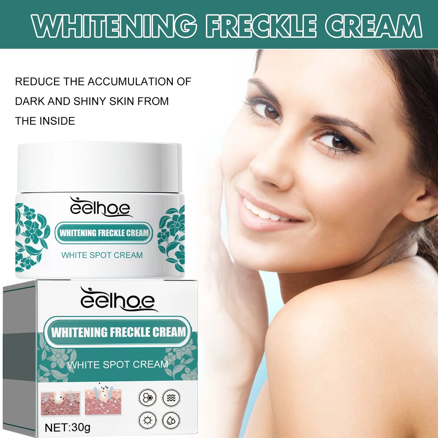 Crema faacial Aclarante de Niacinamida Eelhoe.
