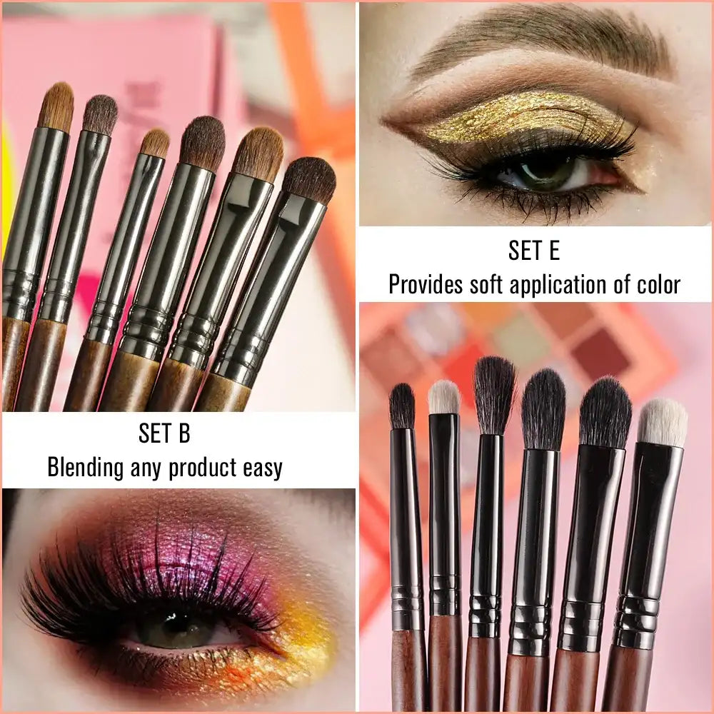 Set de 6 Brochas para Sombras de Ojos OVW