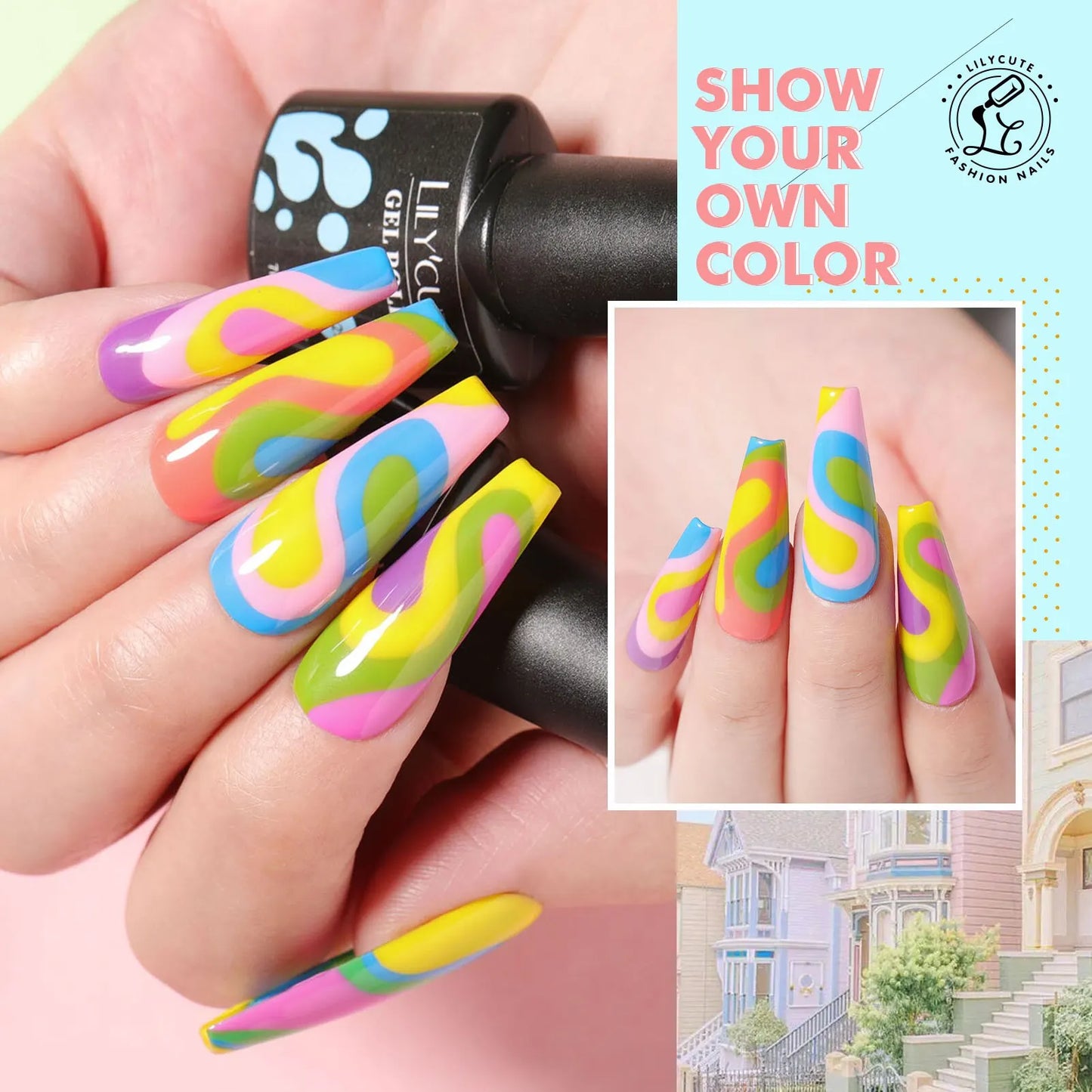 LILYCUTE Set de 12 Esmaltes Gel 7M, UV.