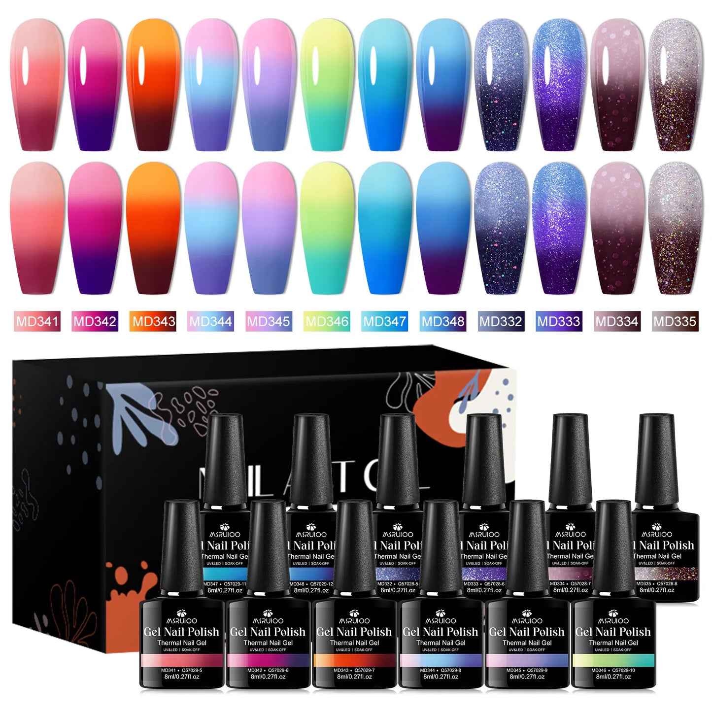 Set de esmaltes en gel MSRUIOO.