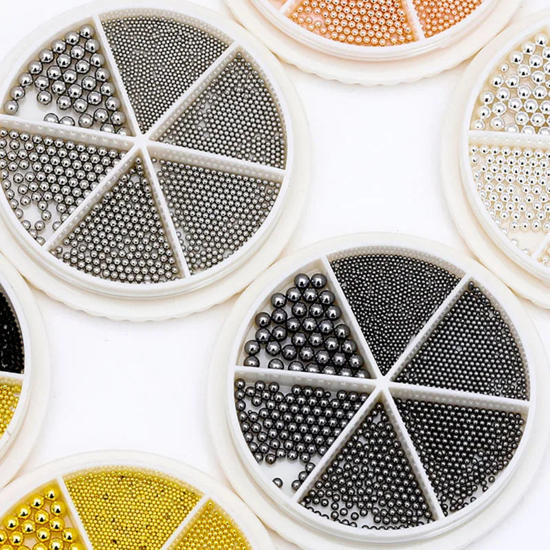 Perlas de caviar de acero para uñas