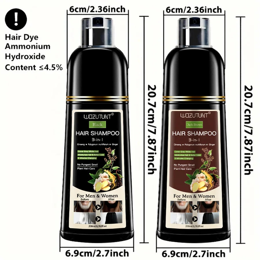 Champú para el cabello 3 en 1 para hombre y mujer