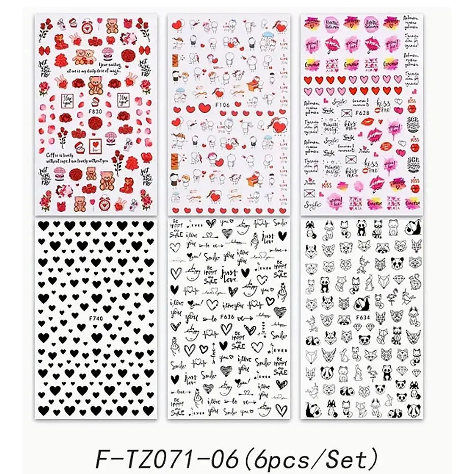 Set de 6 Piezas – Stickers 3D