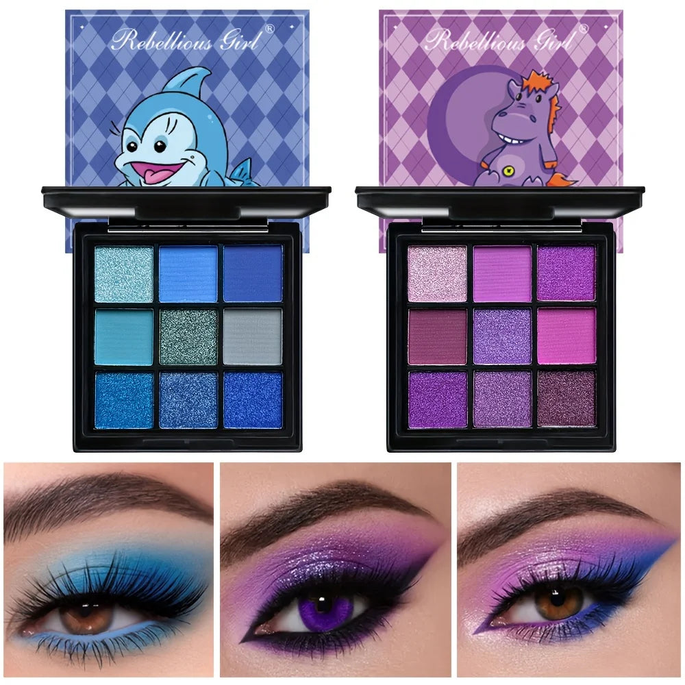 Paleta de Sombras Rebellius girl de 9 Colores.