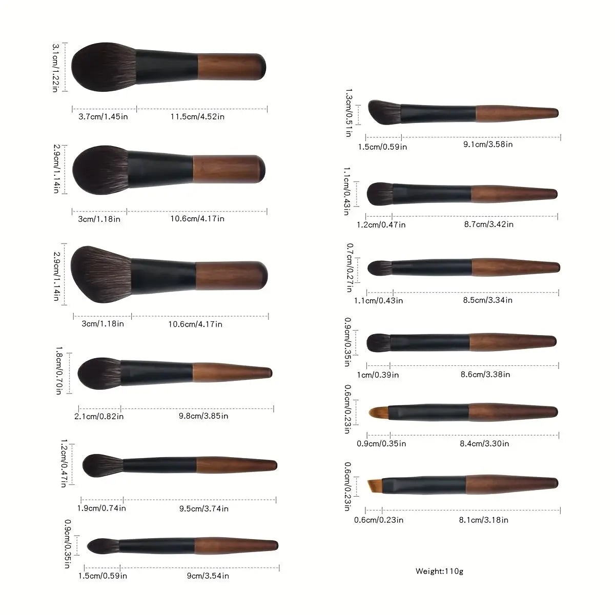 Set de Brochas de Maquillaje Profesional X103