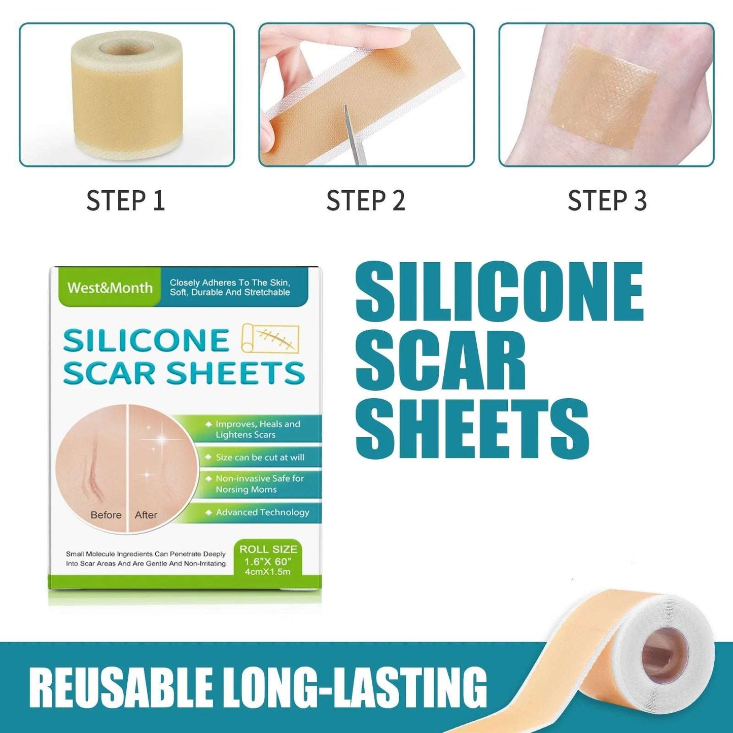Tiras de silicona para tapar heridas y imperfección