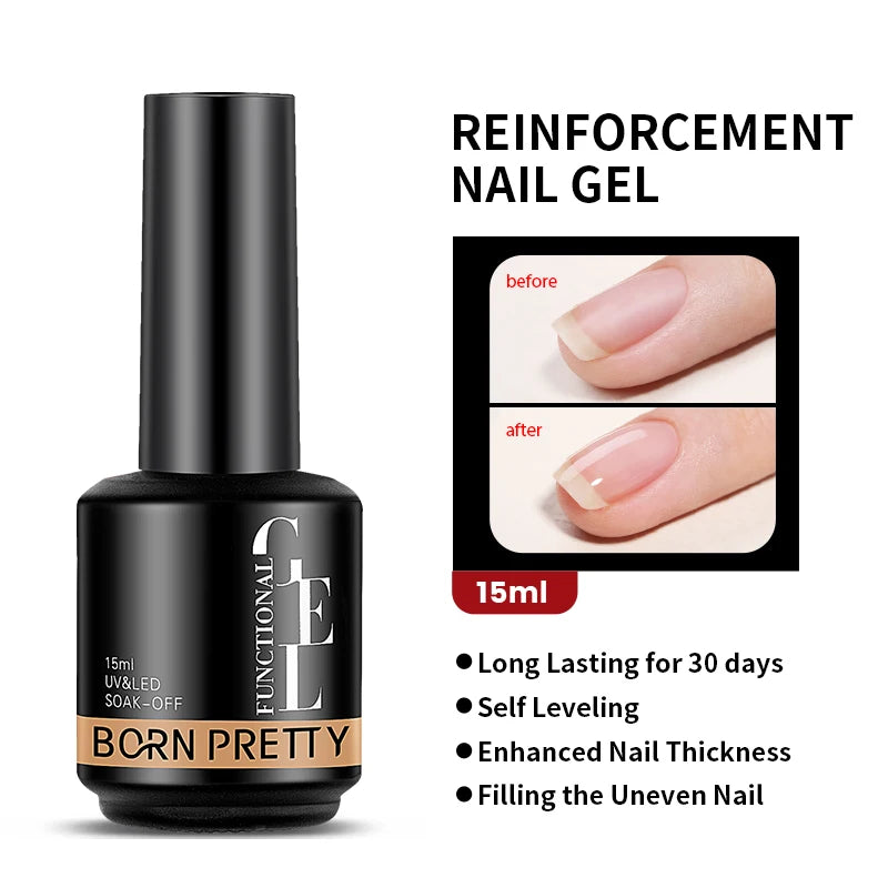 BORN PRETTY gel de refuerzo para uñas