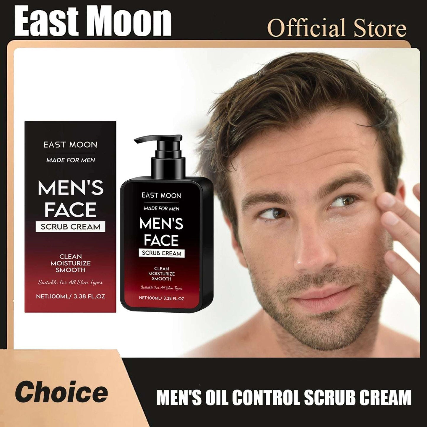 Crema exfoliante e hidratante para hombre.