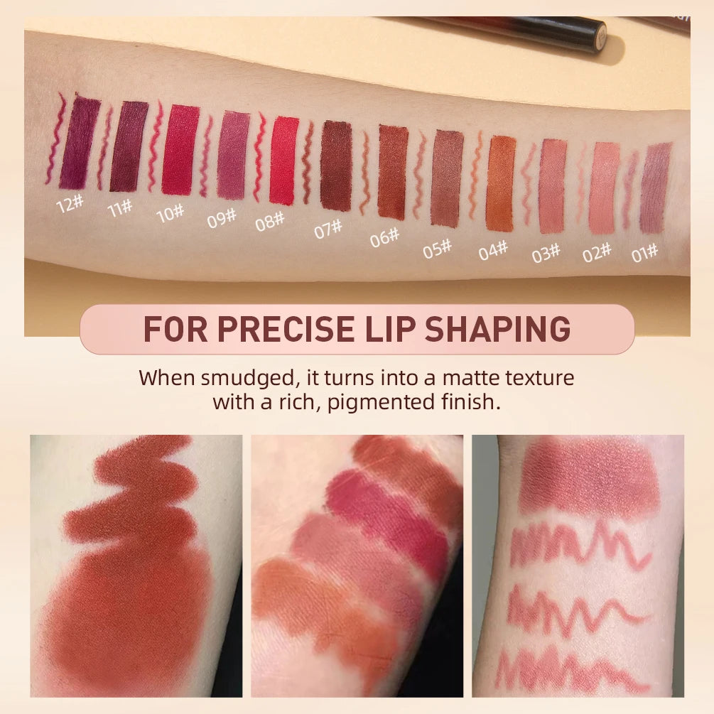 Set de Labial Mate y Delineador QiBest