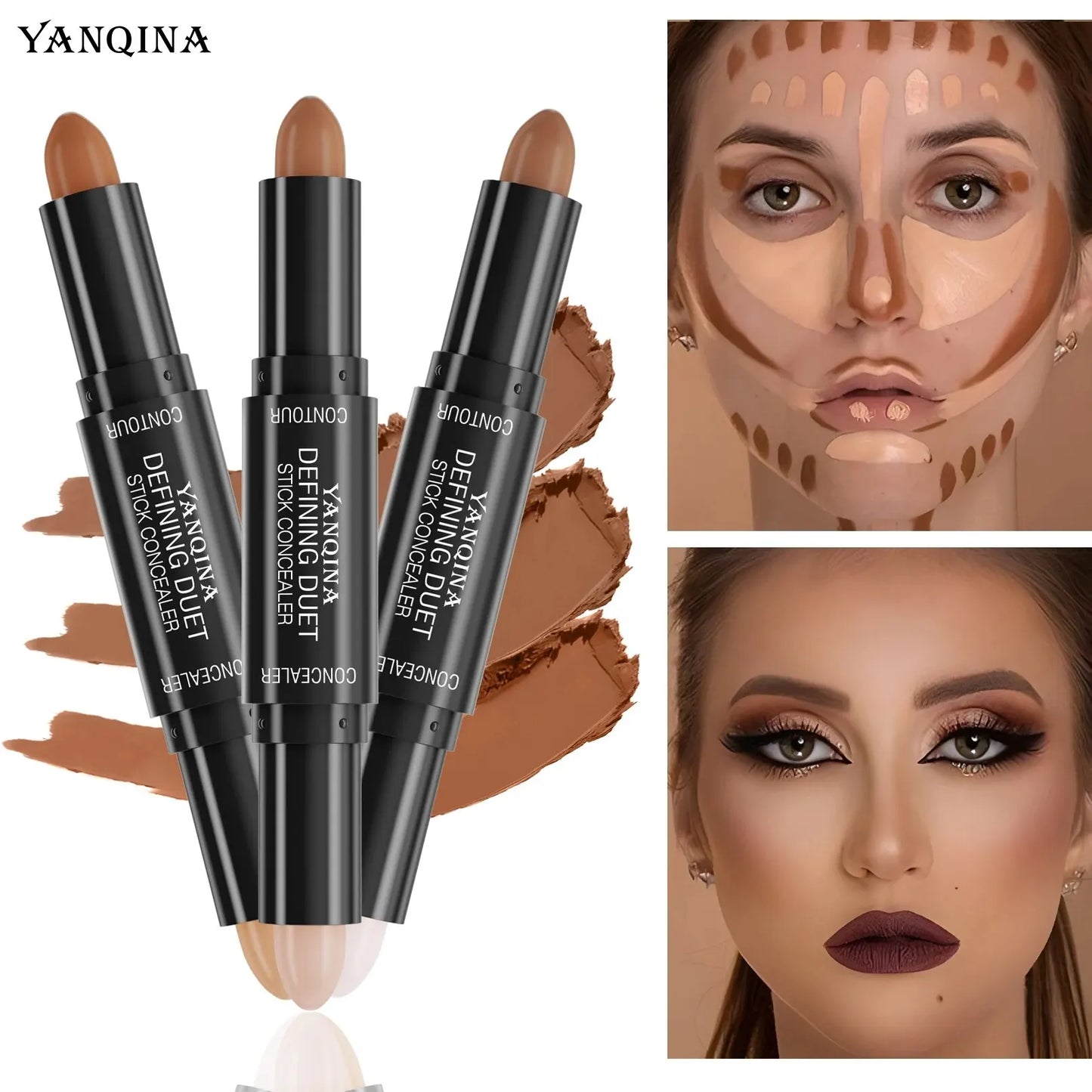 Bronceador, Contorno e Iluminador Yanqina