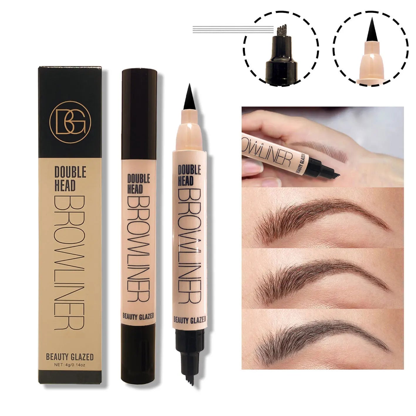 Lápiz Doble 2 en 1 para Cejas y Delineador