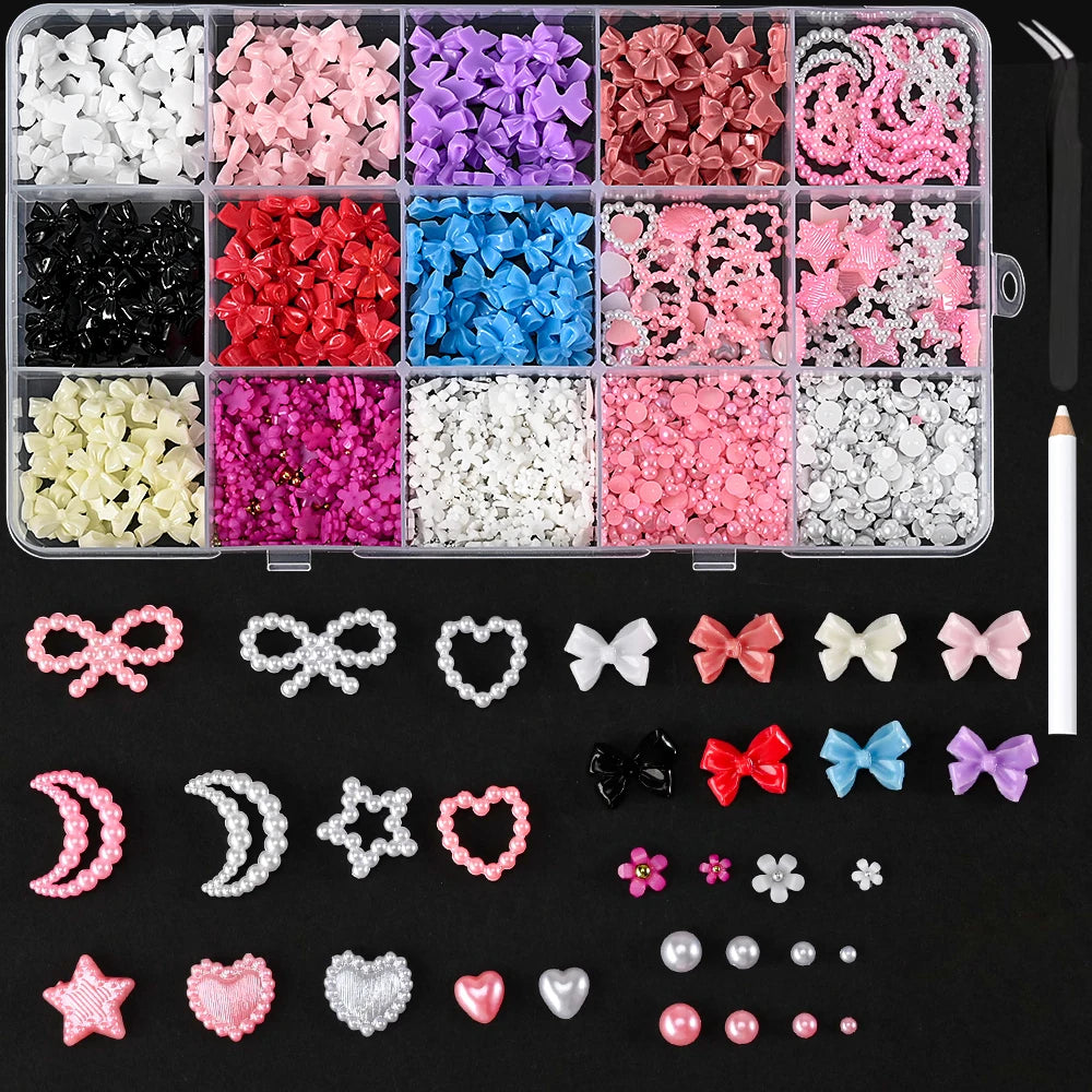 +15 Sets de decoraciones para uñas Kawaii