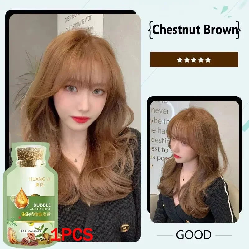 HAIR DYE Champú Colorante de Extractos Herbales