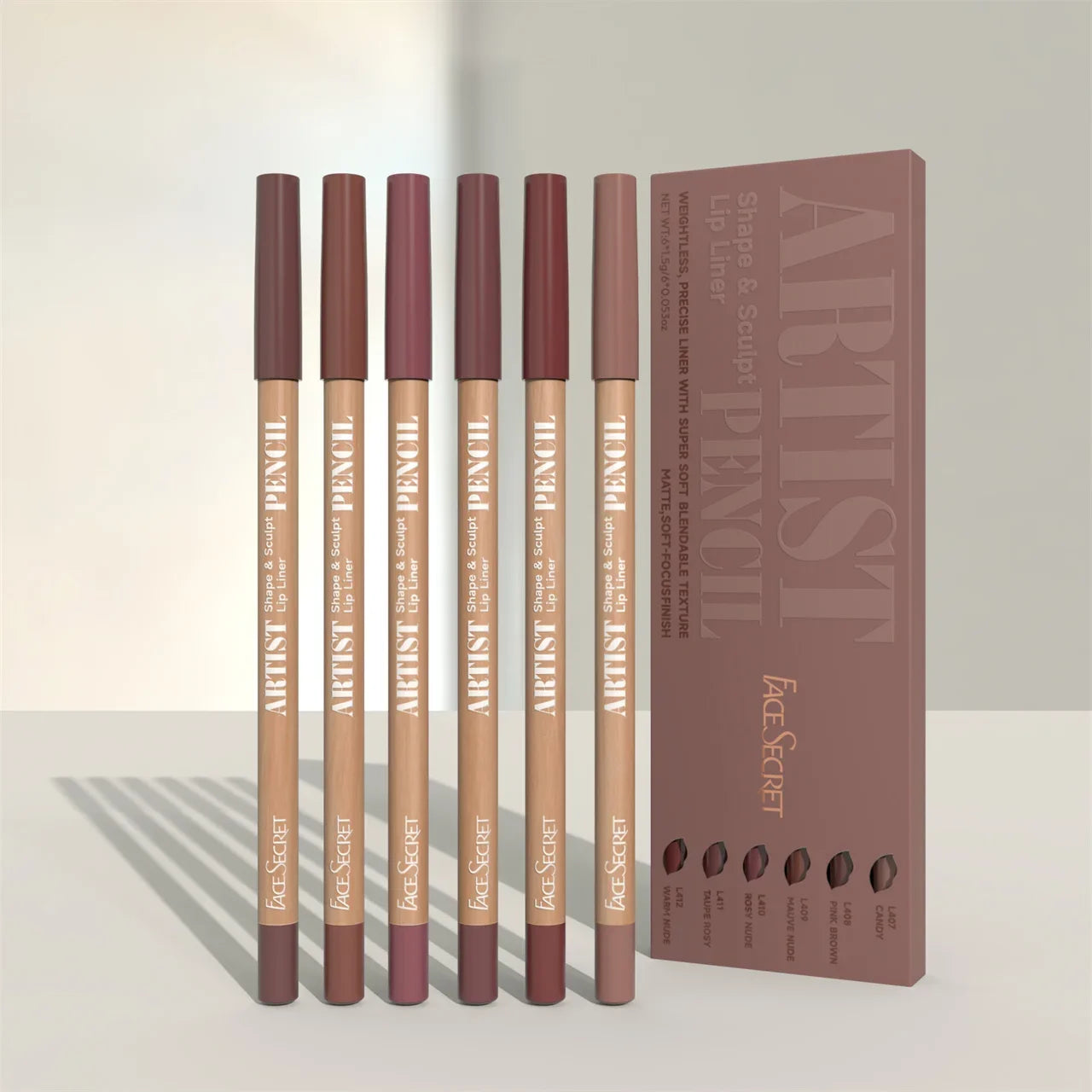 Set de 6 Delineadores de Labios FaceSecret