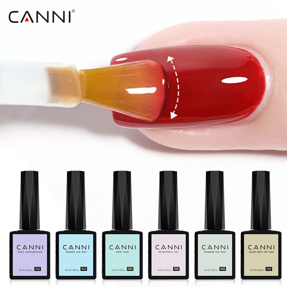 CANNI HEMA FREE base y top coat secado UV