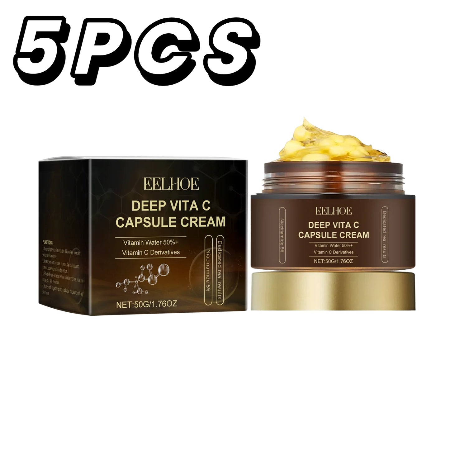Crema facial en capsula con vitamina C