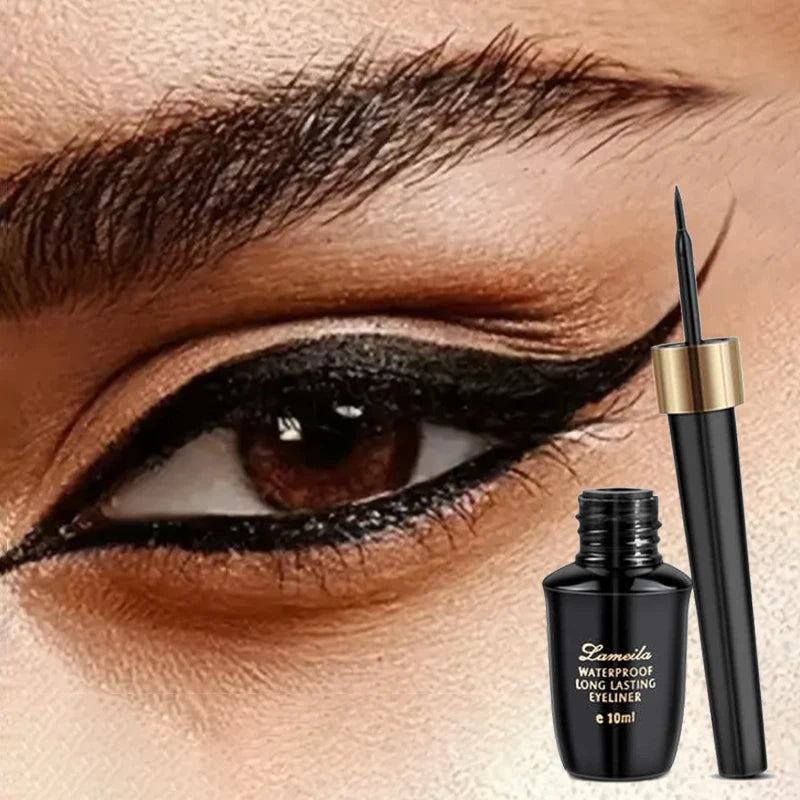Delineador en Gel de Punta Dura - Negro Ultra Fino, Waterproof y de Larga Duración