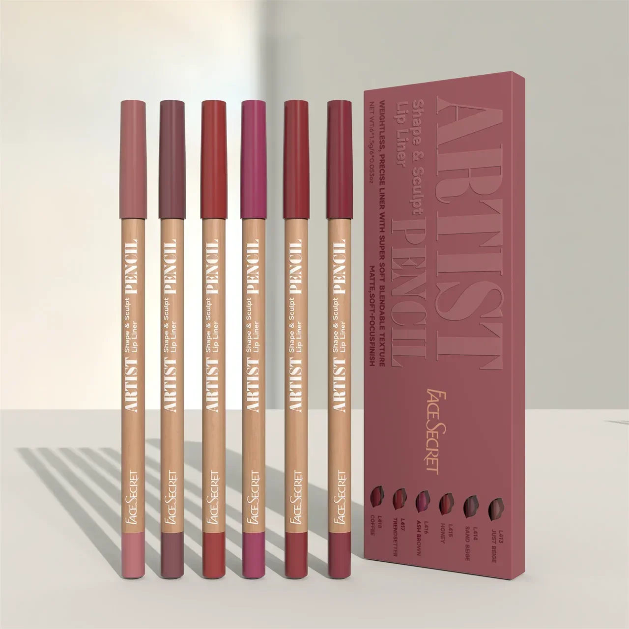 Set de 6 Delineadores de Labios FaceSecret