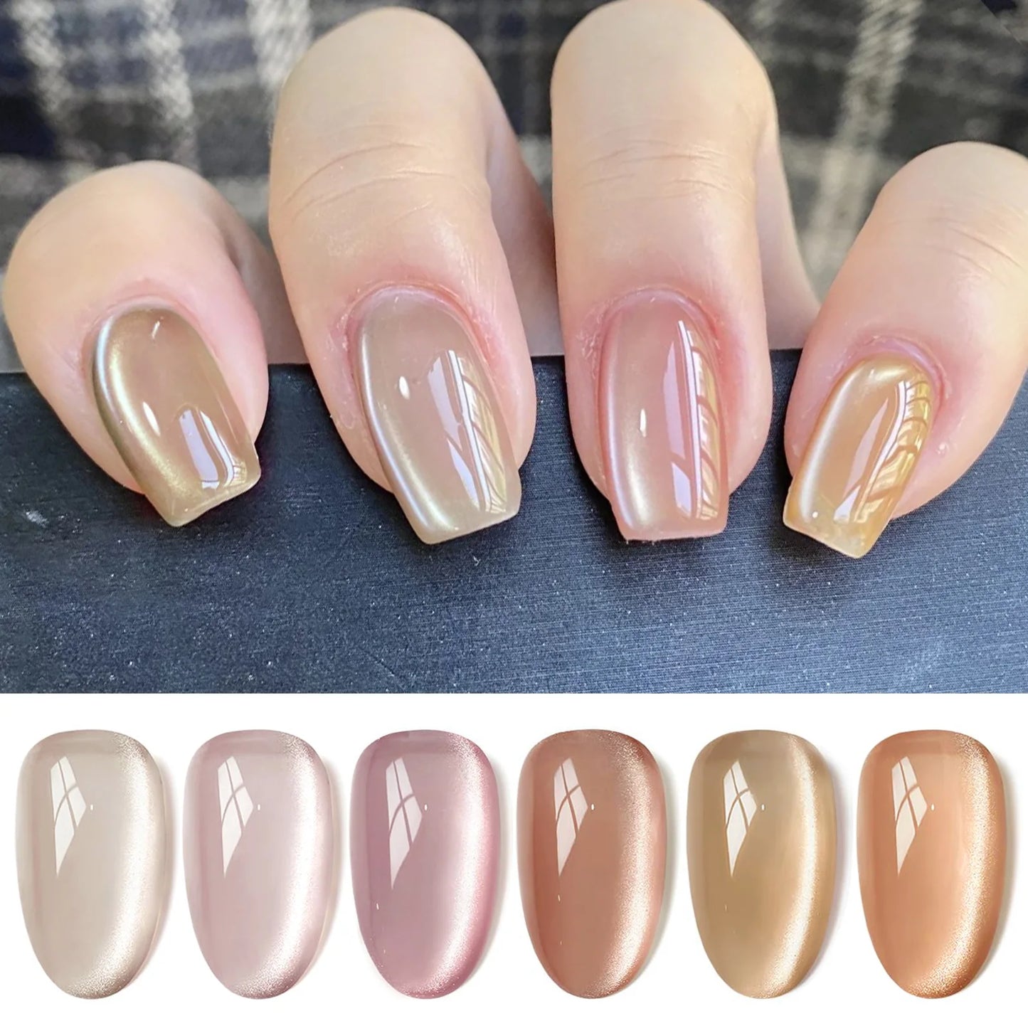 Sets de 6 esmaltes de ojo de gato BORN PRETTY