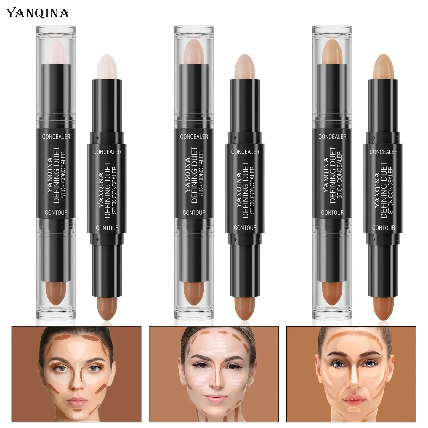 Bronceador, Contorno e Iluminador Yanqina