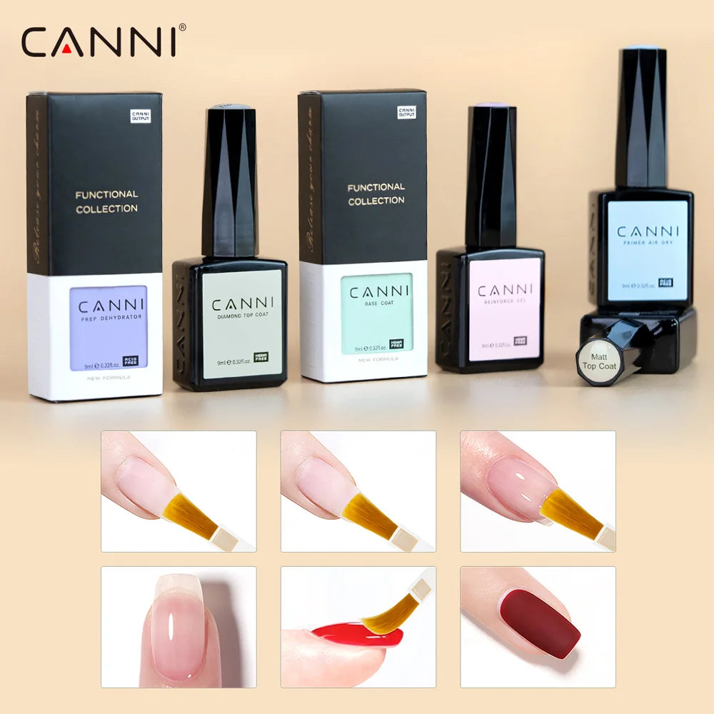 CANNI HEMA FREE base y top coat secado UV