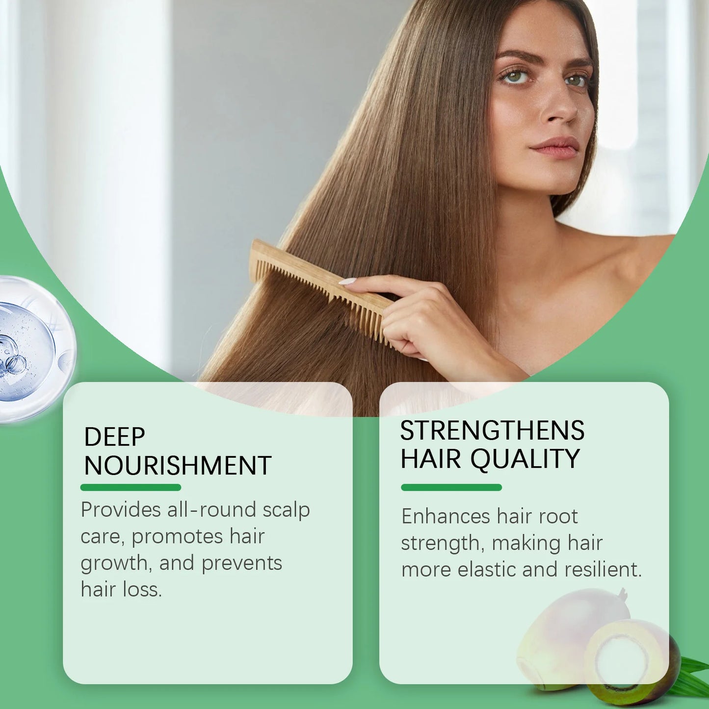 HOEGOA Champú restaura el cabello dañado hidrata y fortalece el cuero cabelludo