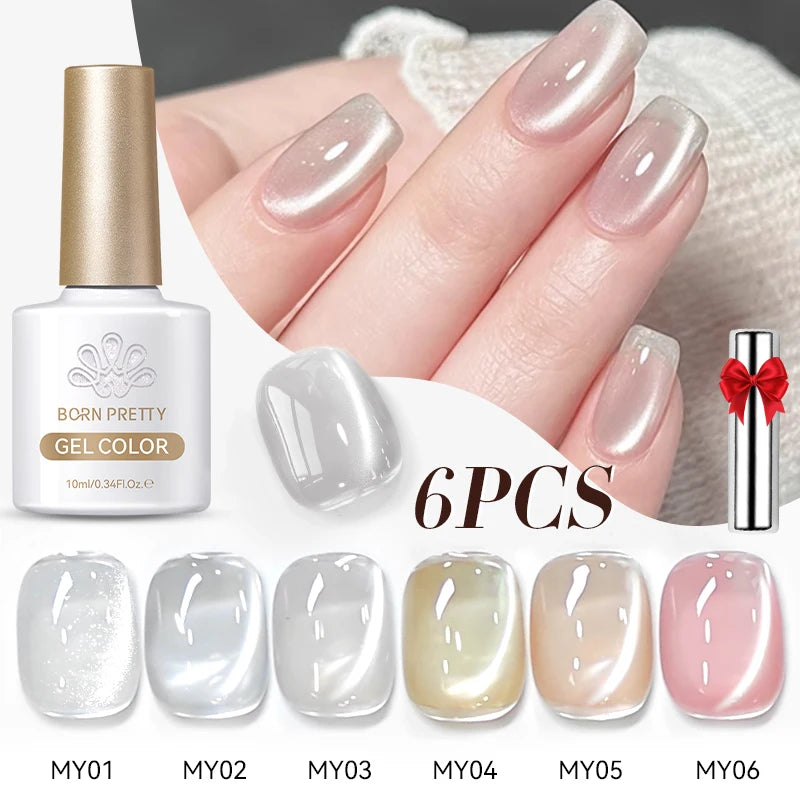 Sets de 6 esmaltes de ojo de gato BORN PRETTY