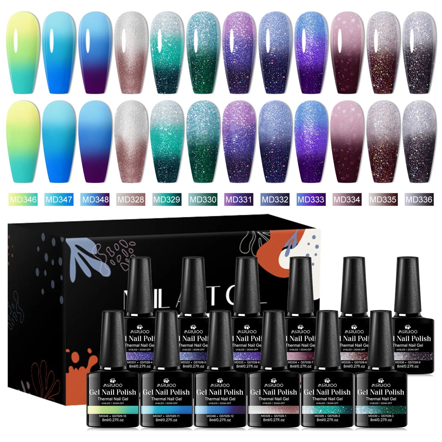 Set de esmaltes en gel MSRUIOO.