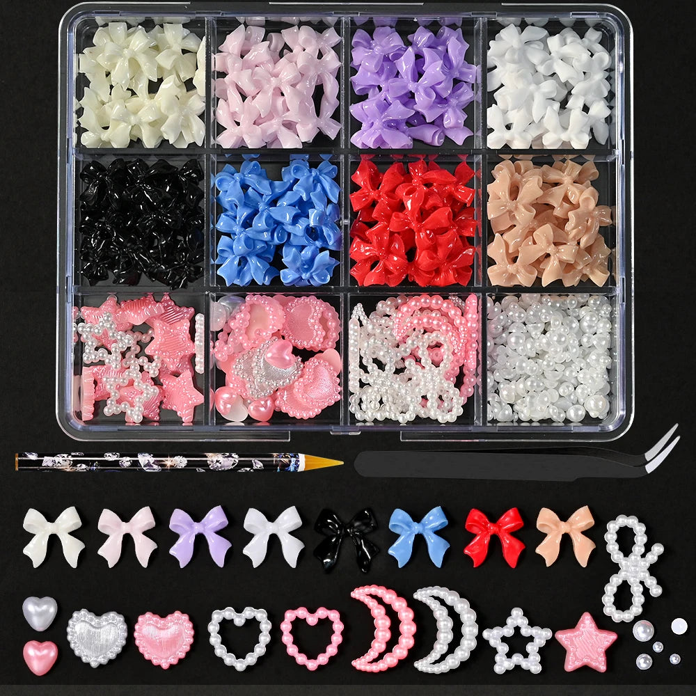+15 Sets de decoraciones para uñas Kawaii