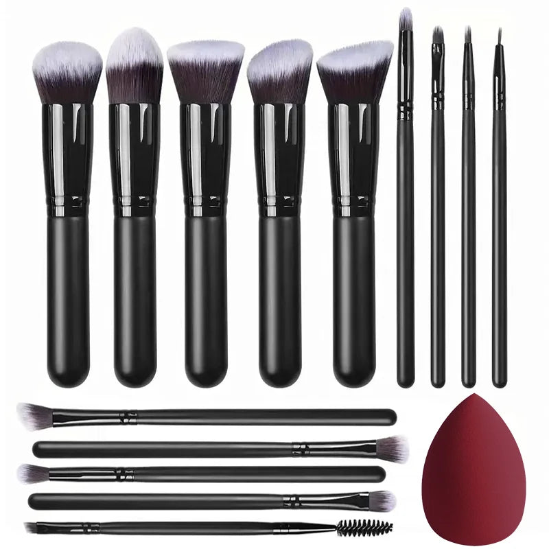 Set de 14 Brochas de Maquillaje.