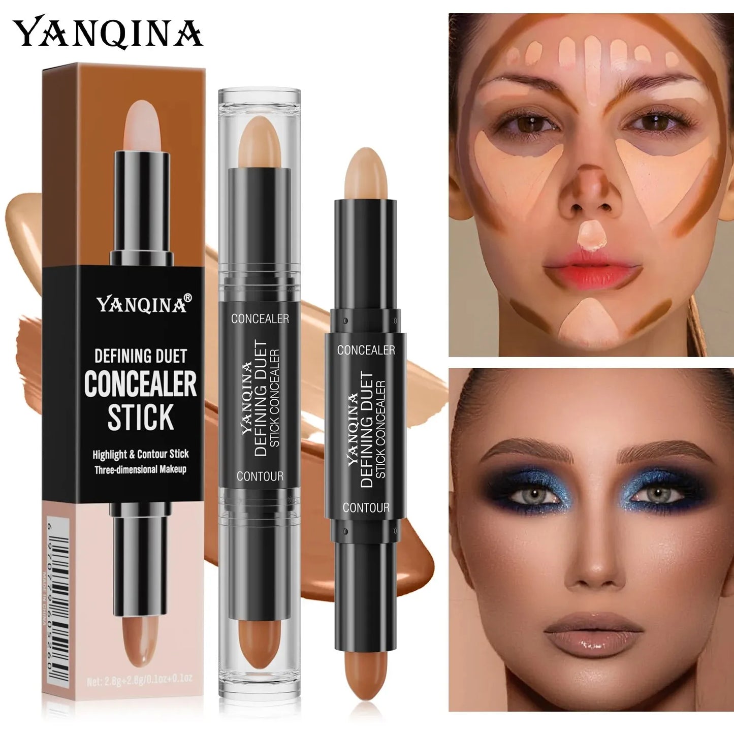 Bronceador, Contorno e Iluminador Yanqina