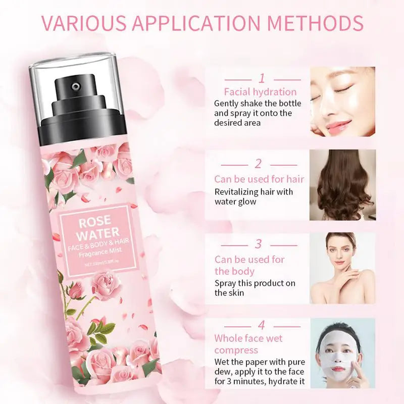 Spray Hidratante Facial. ROSE WATER