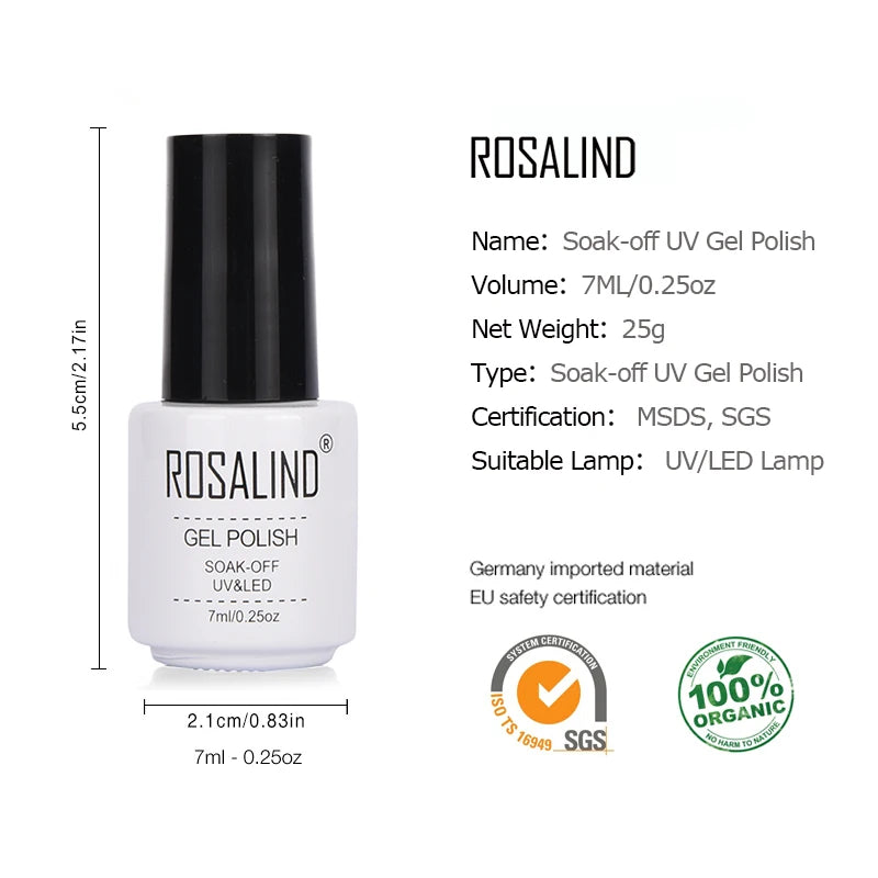 ROSALIND Base y Top Coat 7ML.